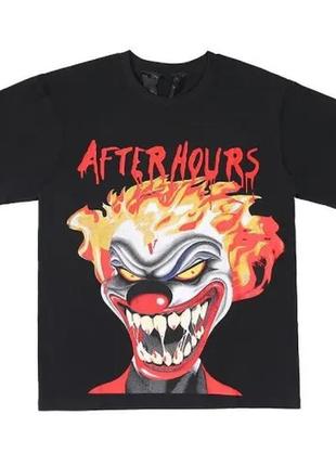 Футболка чорна loys vlone weeknd after hours if i od clown tee xs