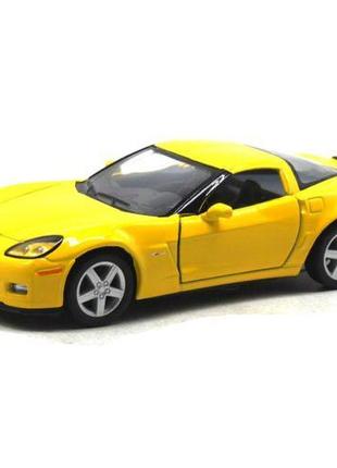 Машинка металлическая "chevrolet corvette z06 2007", желтый