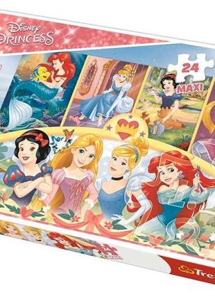 Пазли "принцеси з мультфільмів діснею", 24 елементів maxi, від 3 років, trefl