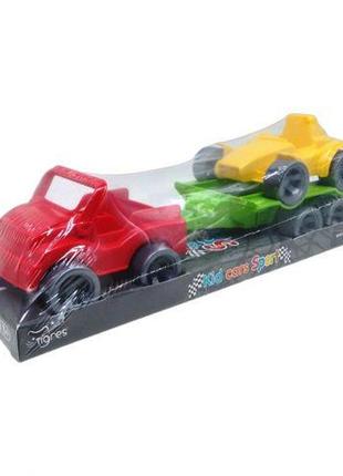 Набір авто kid cars sport (джип червоний + багі жовтий)