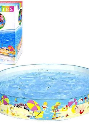 Детский каркасный бассейн intex «весёлый пляж» intex размер 152х25см 56451