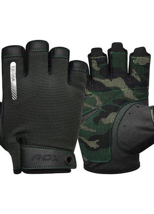 Рукавички для фітнесу rdx t2 half army green s