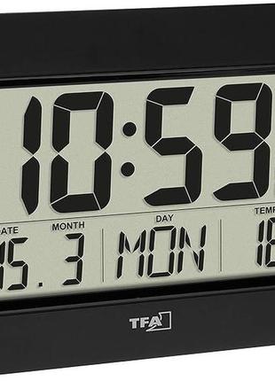 Цифровые настенные часы tfa dostmann радиоуправляемые часы с температурой