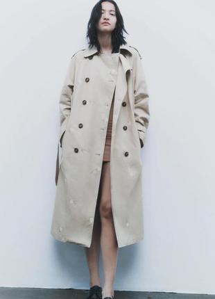 Плащ тренч zara 7