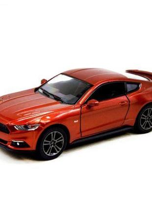 Машинка kinsmart ford mustang gt жовтогарячий