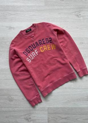 Оригинальный свитшот dsquared2 surf logo garments sweatshirt pink