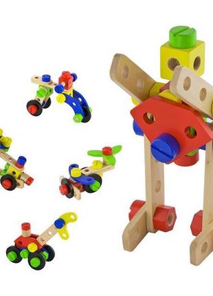 Дерев'яний конструктор viga toys 48 деталей (50383)