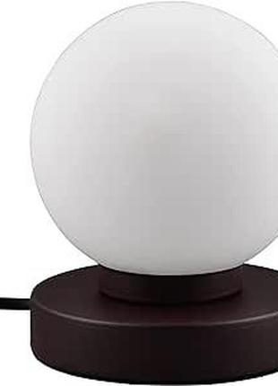 Настільна лампа reality leuchten prinz ii r54011024  кольору іржі, метал, скло, білий ексклюзив, 1 x e14, сенсорне ввімкнення/вимк