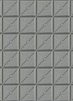 Самоклеюча декоративна 3d панель квадрат срібло 700x700x8мм (177) sw-00000188