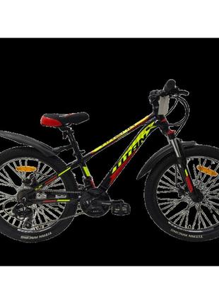 Titan велосипед titan arena 24" 12" чорний — червоний