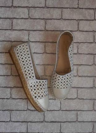 Легкие кожаные эспадрильи viguera (испания)