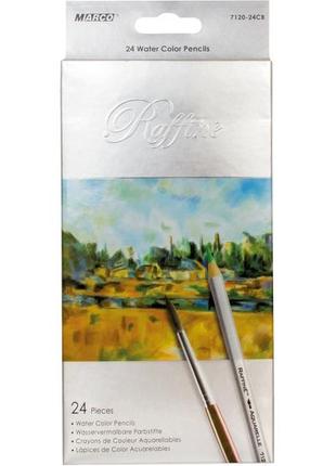 Набір акварельних олівців marco raffine 24 кольору картон