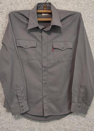 Vintage grey shirt levi strauss, levis, levi's sta-prest. винтажная мужская рубашка