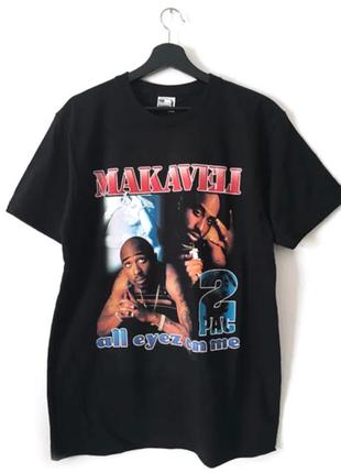 Футболка чёрная tupac makaveli vintage t-shirt xs