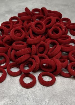 Резинки для волос 2,7 см, (калуш), цвет-бордовый, 50 шт., бордовый