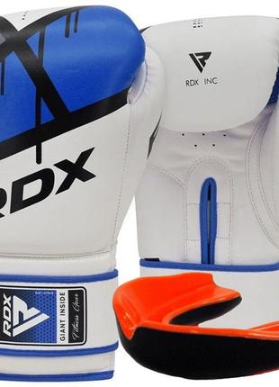 Боксерські рукавиці rdx f7 ego blue 16 унцій (капа в комплекті)