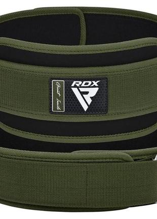 Пояс для важкої атлетики rdx rx5 double belt неопреновий army green xl