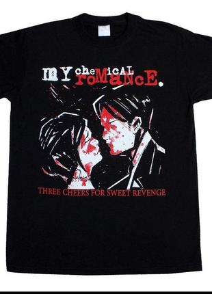 Футболка чёрная my chemical romance vintage look t-shirt xs