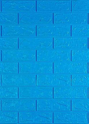 3d панель самоклеющаяся кирпич синий 700х770х3мм (003-3) sw-00000661