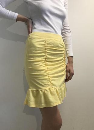 Новая женская лимонного цвета юбка vila