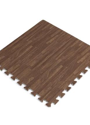 Підлога пазл - модульне підлогове покриття 600x600x10мм коричневе дерево (мр6) sw-00000204