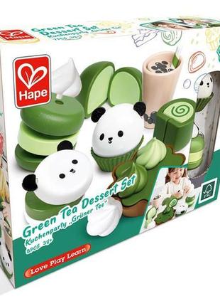 Іграшкові продукти hape десерти із зеленого чаю (e3195)