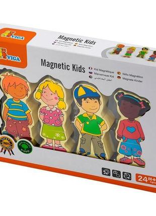 Набір магнітних фігурок viga toys діти (59699vg)