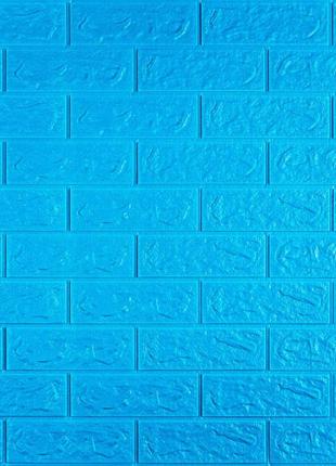 3d панель самоклеющаяся кирпич синий 700х770х5мм (003-5) sw-00000154