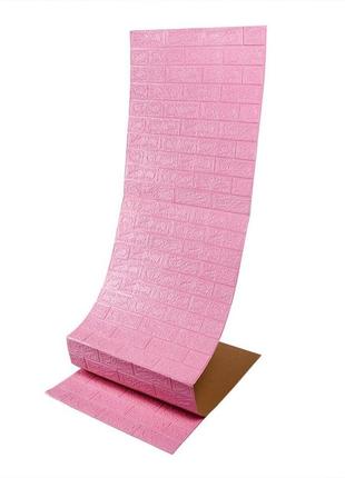 Самоклеющаяся 3d панель под розовый кирпич 19600х700х3мм sw-00001471