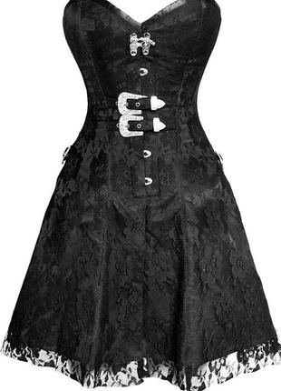 Наряд-платье со встроенным корсетом корсетное платье баска корсет готика неформальный корсет батал корсет