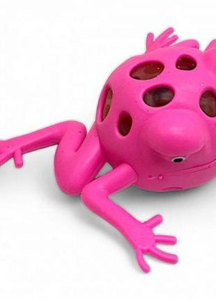 Игрушка-антистресс с орбизами "лягушка", розовая