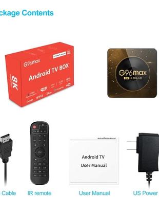 Smart tv box g96-max android 13 смарт приставка5 фото