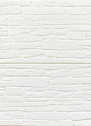 Самоклеюча 3d панель культурний камінь білий 700х600х8мм (191)  sw-00000070