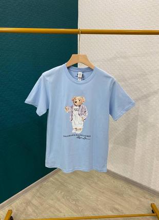 Голубая футболка ralph lauren