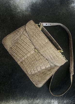 Vintage сумка натуральная кожа крокодила винтаж