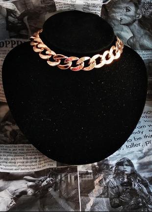 Ожерельяный чекер колье цепь короткая цепочка золотистая цепочка
