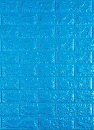 3d панель самоклеющаяся кирпич синий 700x770x7мм (003-7) sw-00000060