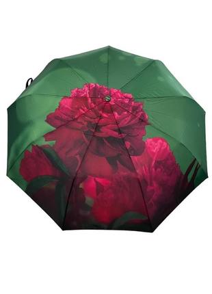 Зонт женский автоматический flagman c цветочным принтом 9 спиц анти-ветер