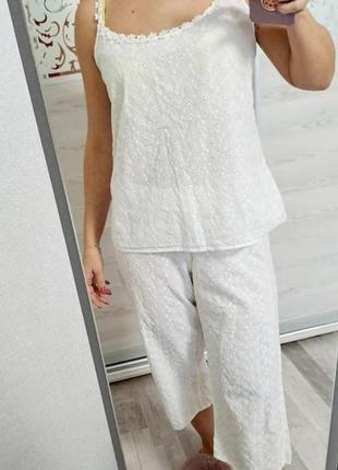 Домашний костюм пижама летняя с перфорацией