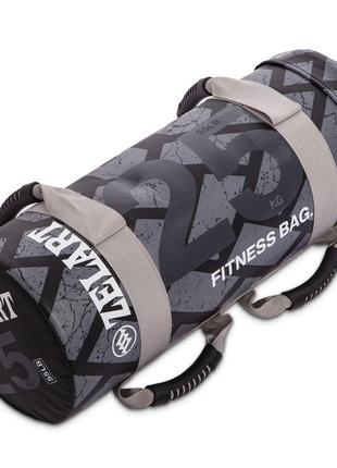 Мішок для кроссфита і фітнесу fi-0899-25 power bag (pvc, нейлон, вага 25кг, чорний-сірий)