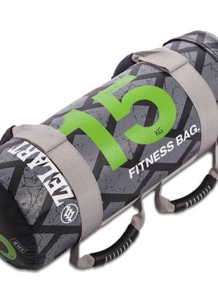 Мешок для кроссфита и фитнеса zelart power bag fi-0899-15 15кг черный-зеленый