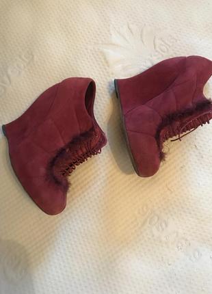Туфли женские бордового цвета замшевые 39 размер
