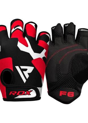 Рукавички для фітнесу rdx f6 sumblimation red l