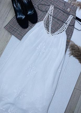 Білий короткий сарафан zara s сукня трапеція коротке плаття зара літня сукня