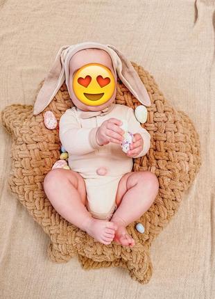 Боди шапка заяц зайчик кролик крупной новенькой