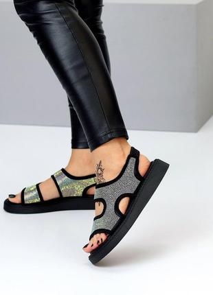 Босоножки спорт. стиль неопреновые с камушками. босоножки неопрен камни камушки