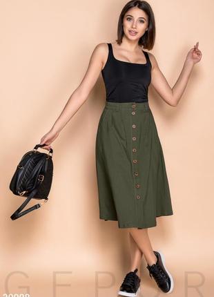 Женская вельветовая юбка миди на пуговицах юбка с карманами и поясом
