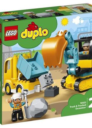 Конструктор lego duplo вантажівка та гусеничний екскаватор 20 деталей (10931)