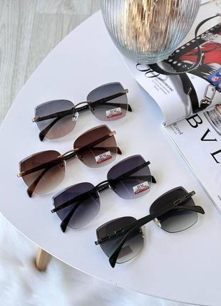 Солнцезащитные очки женские стильные безоправные классические no logo
