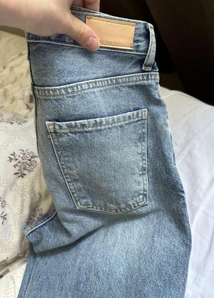 Джинсы mango wide leg штанина прямая от бедра